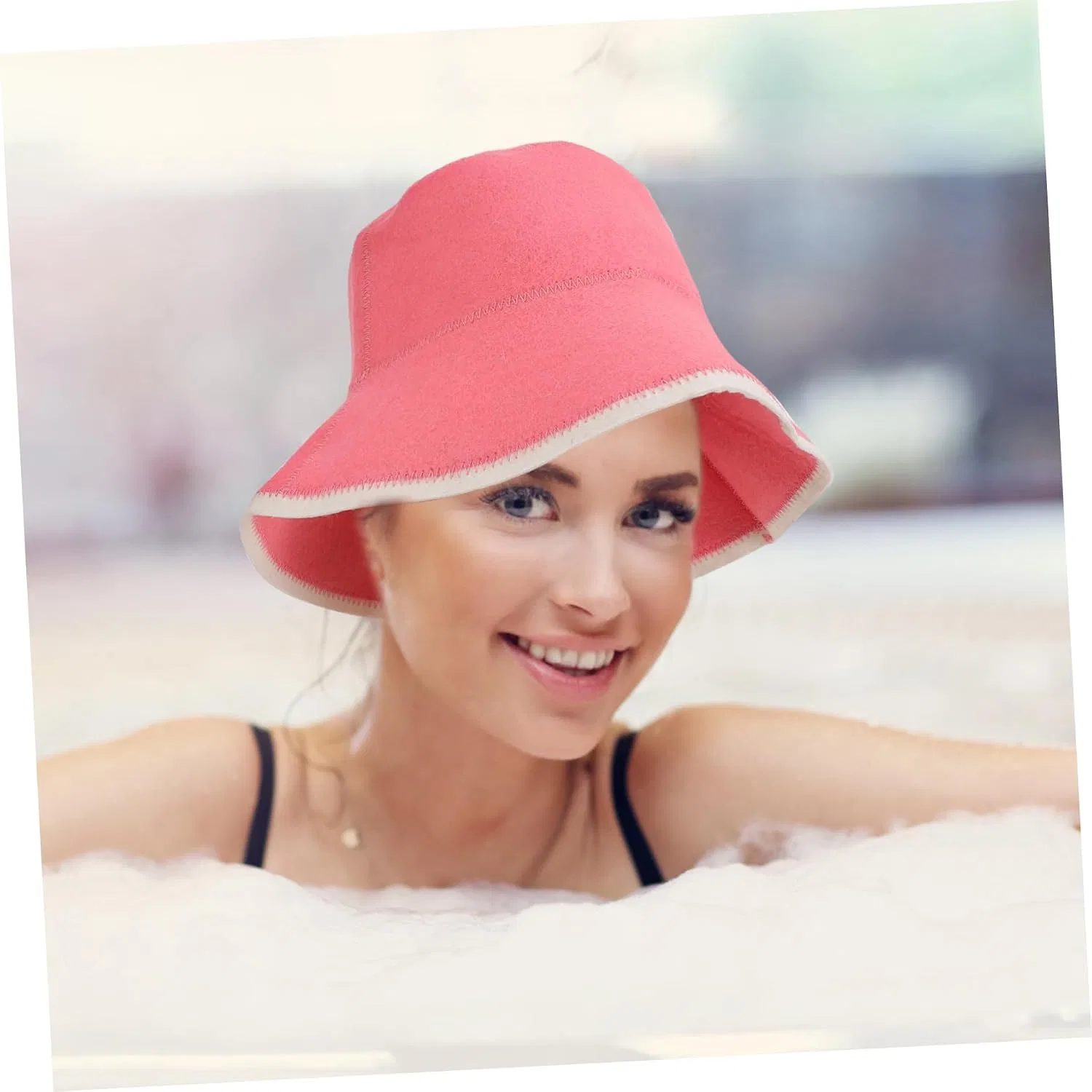 Сауна шапка из шерсти CAXUSD, 27x27x19 см, 83 г — фото 4