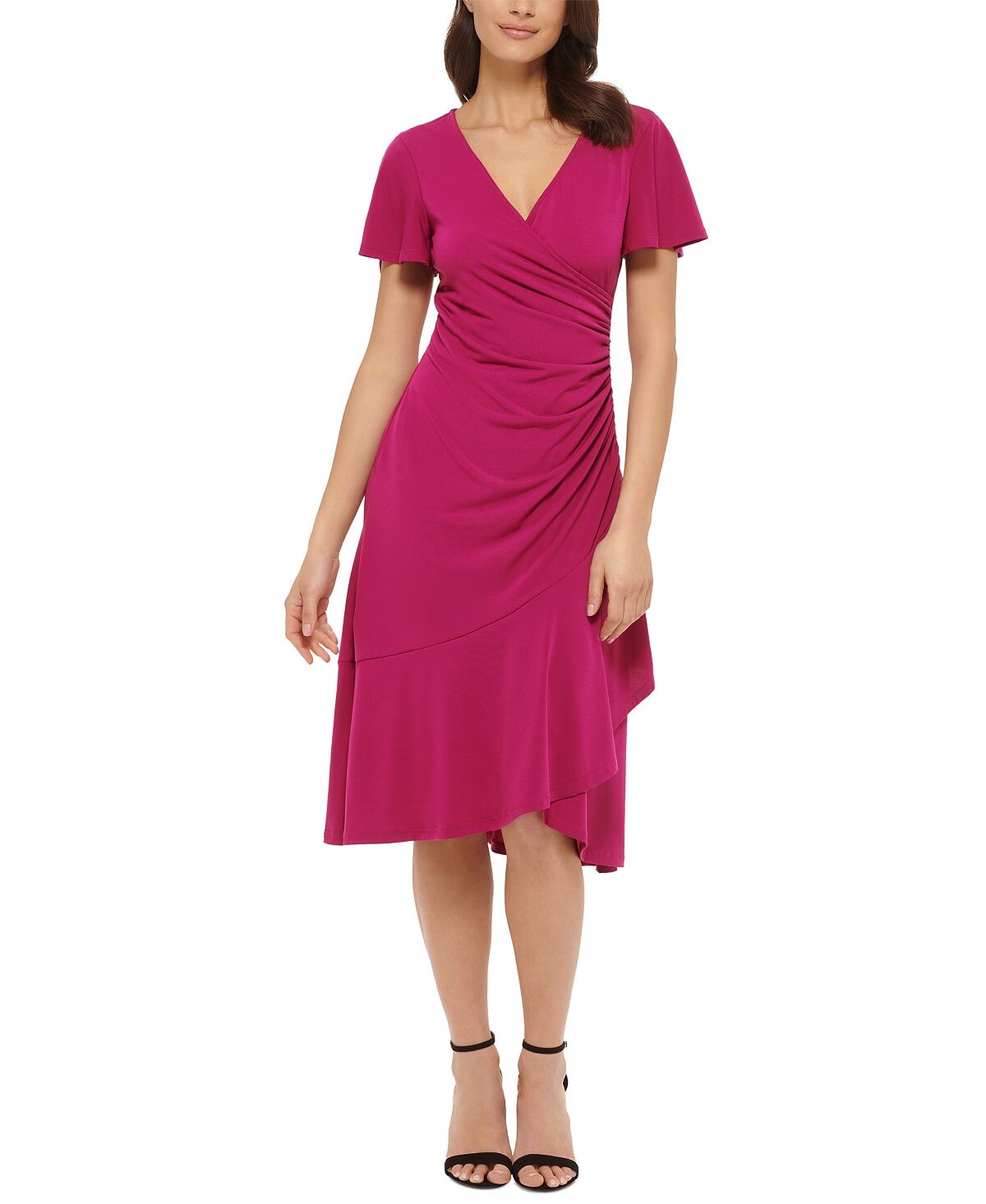 

Платье миди с развевающимися рукавами kensie