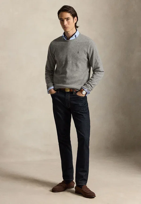 Свитер шерстяной меланжевый Wool crewneck sweater, Polo Ralph Lauren, Grey Heather — фото 2