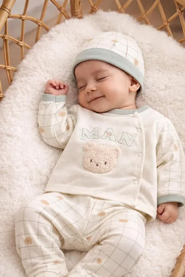 Детский комплект боди для мальчиков хлопковый Basics Bys Baby Fashion, Green