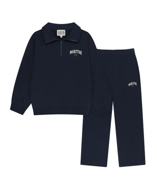 Детский спортивный костюм с полузастежкой, Navy, Marithé Kids — фото 2