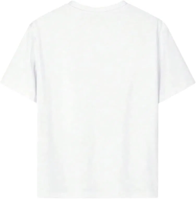 Мужская свободная футболка с каплевидным плечом, White