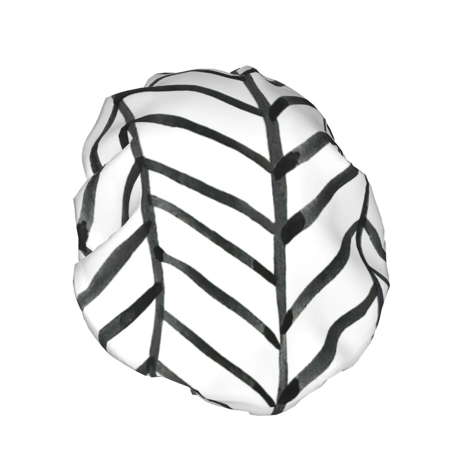 Двойная водонепроницаемая шапочка для душа, HLBSDM, Black And White Boho — фото 2