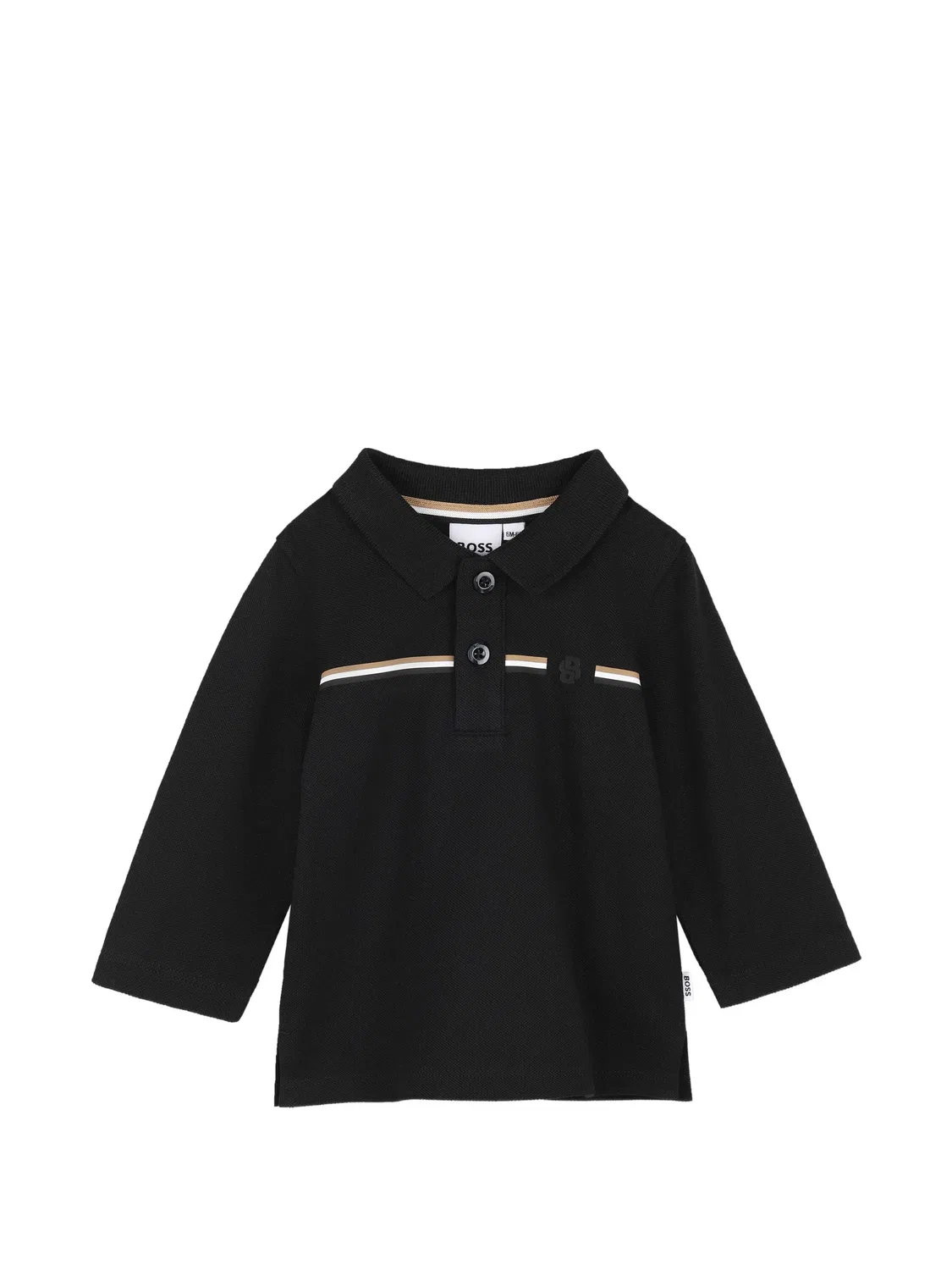 Рубашка поло с длинными рукавами Boss Kidswear, черный