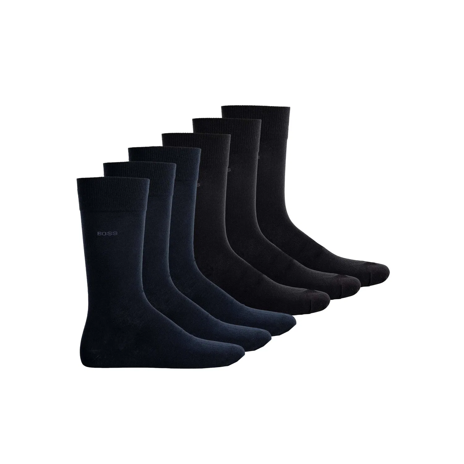 Мужские короткие носки из мягкого хлопка BOSS, Black/Dark Blue