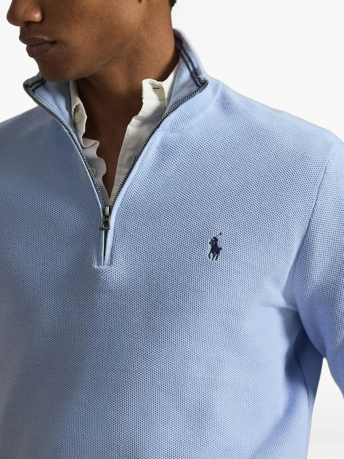 Polo Ralph Lauren Свитер с полумолнией Синий — фото 2