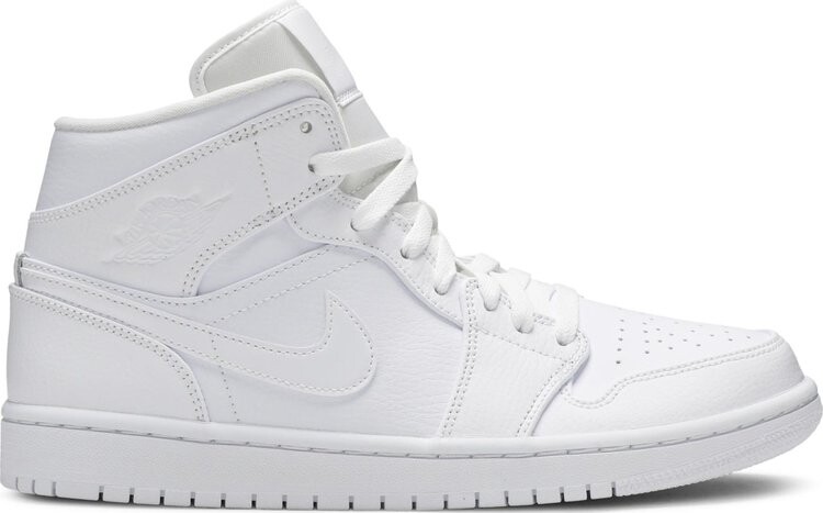 

Кроссовки Air Jordan 1 Mid White, белый, Белый;серый, Кроссовки Air Jordan 1 Mid White, белый