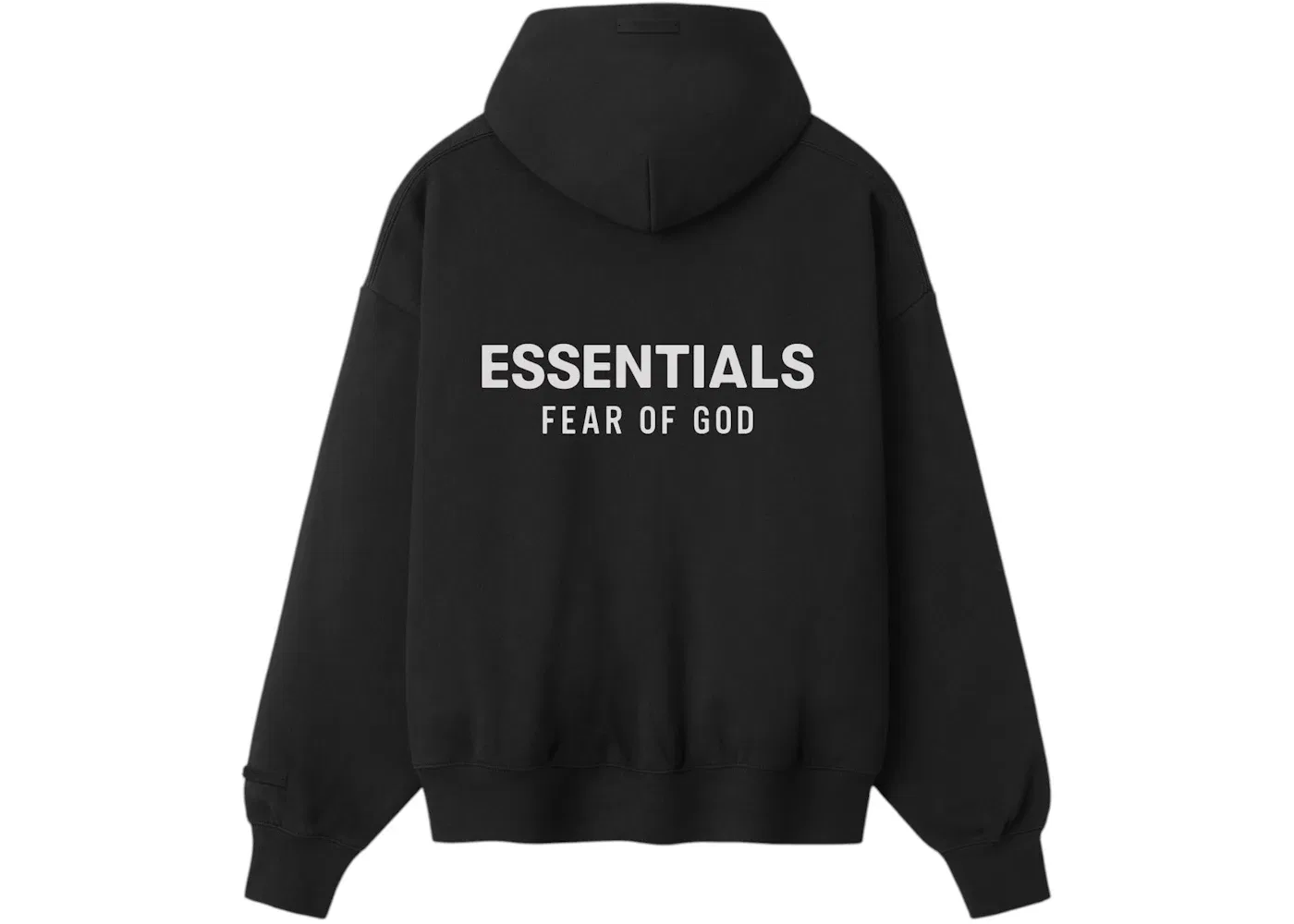 Мужская худи с принтом Fear of God Essentials Classic Zip-Up Fear of God, Vintage Black/White — фото 2