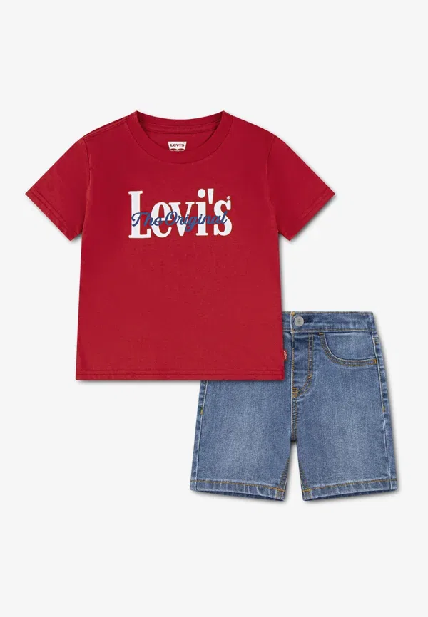 Комплект из футболки с логотипом и шорт - футболка с принтом Levi'S, красный