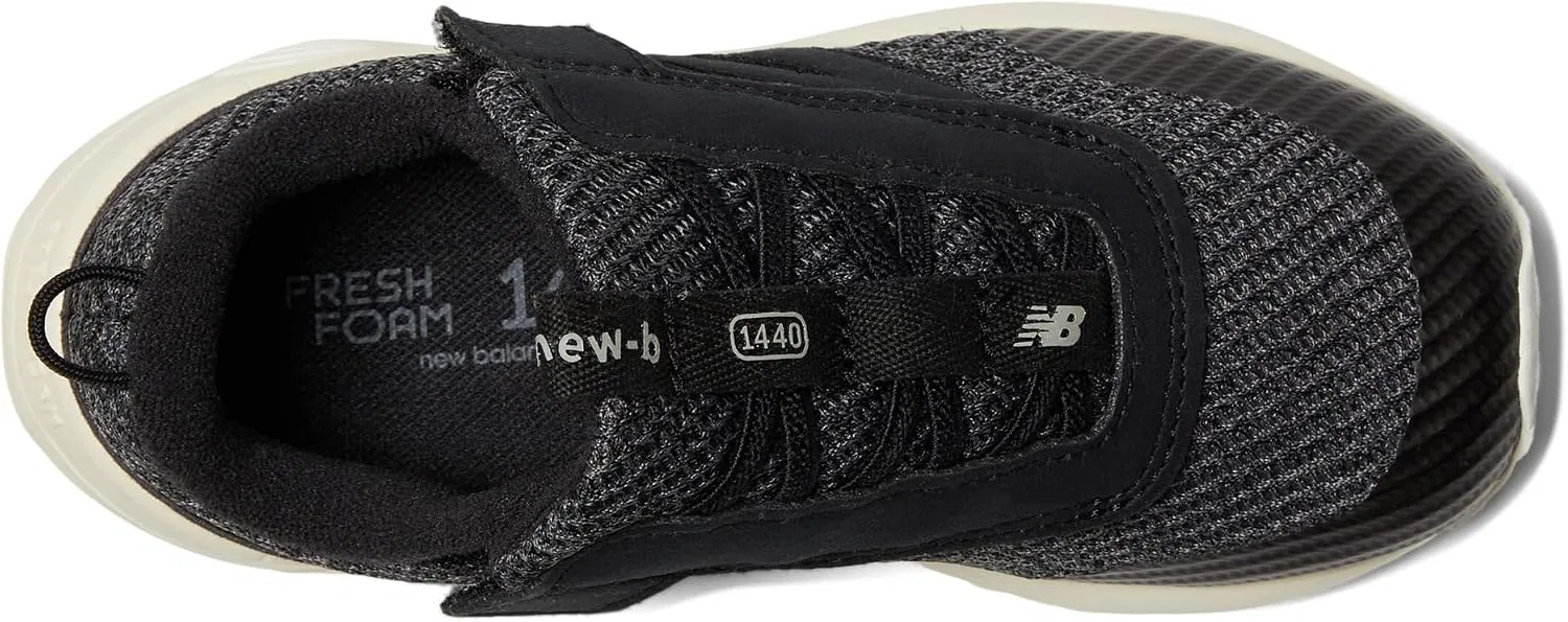 Детские кроссовки для мальчиков с липучкой New Balance, Black/Angora — фото 2