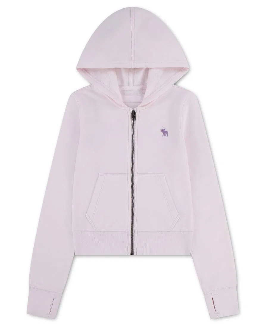 Детский худи на молнии с принтом сзади abercrombie kids, Pastel Purple