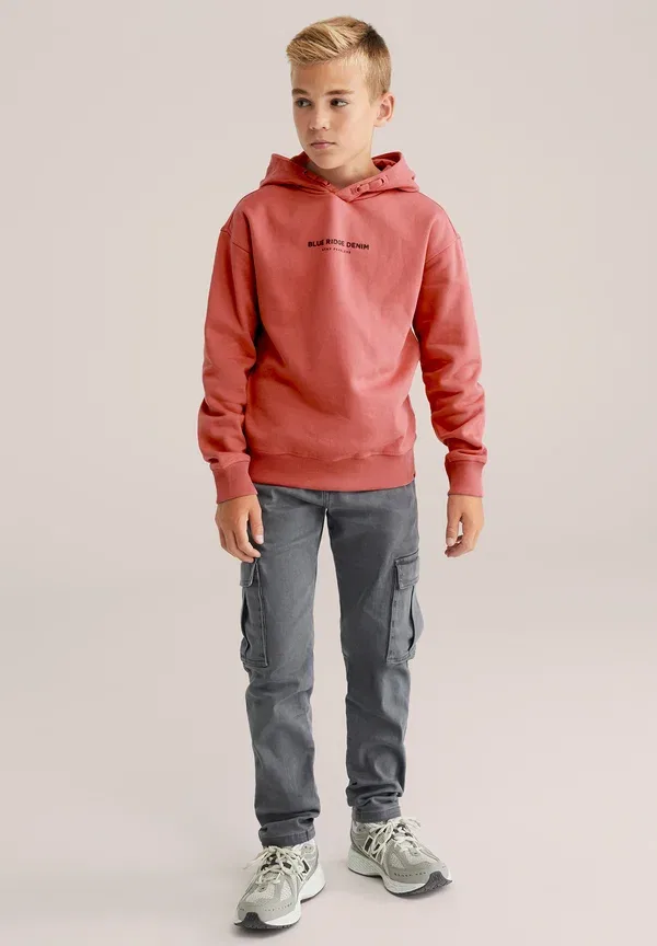 Толстовка с капюшоном из влагоотводящей ткани Blue ridge, We Fashion, Light Red, красный