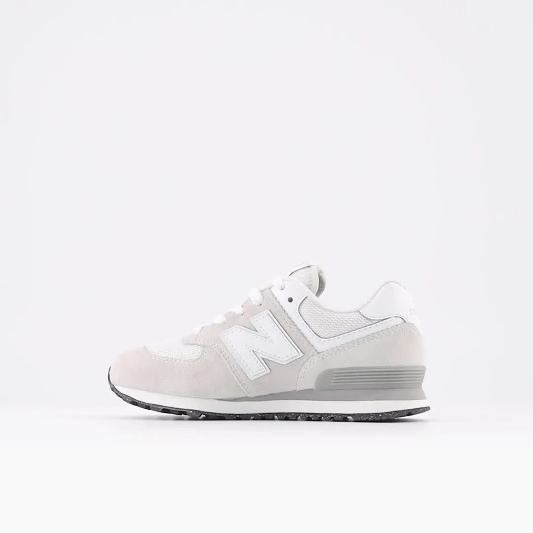Детские кроссовки на шнуровке 574 Core Lace New Balance, Nimbus Cloud With White — фото 3