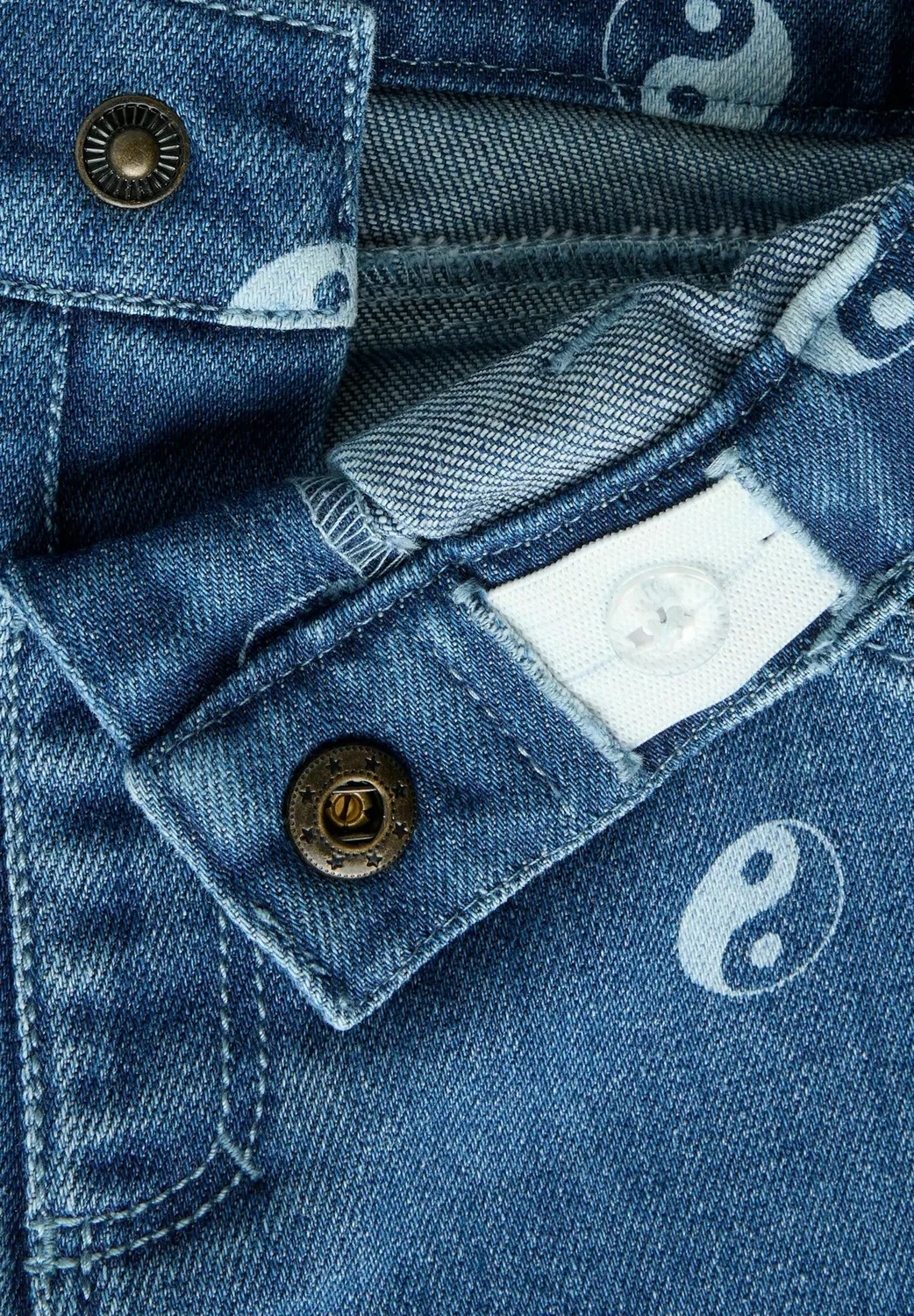 Свободные джинсы с принтом - джинсы свободного кроя Lil' Atelier, Dark Blue Denim — фото 3