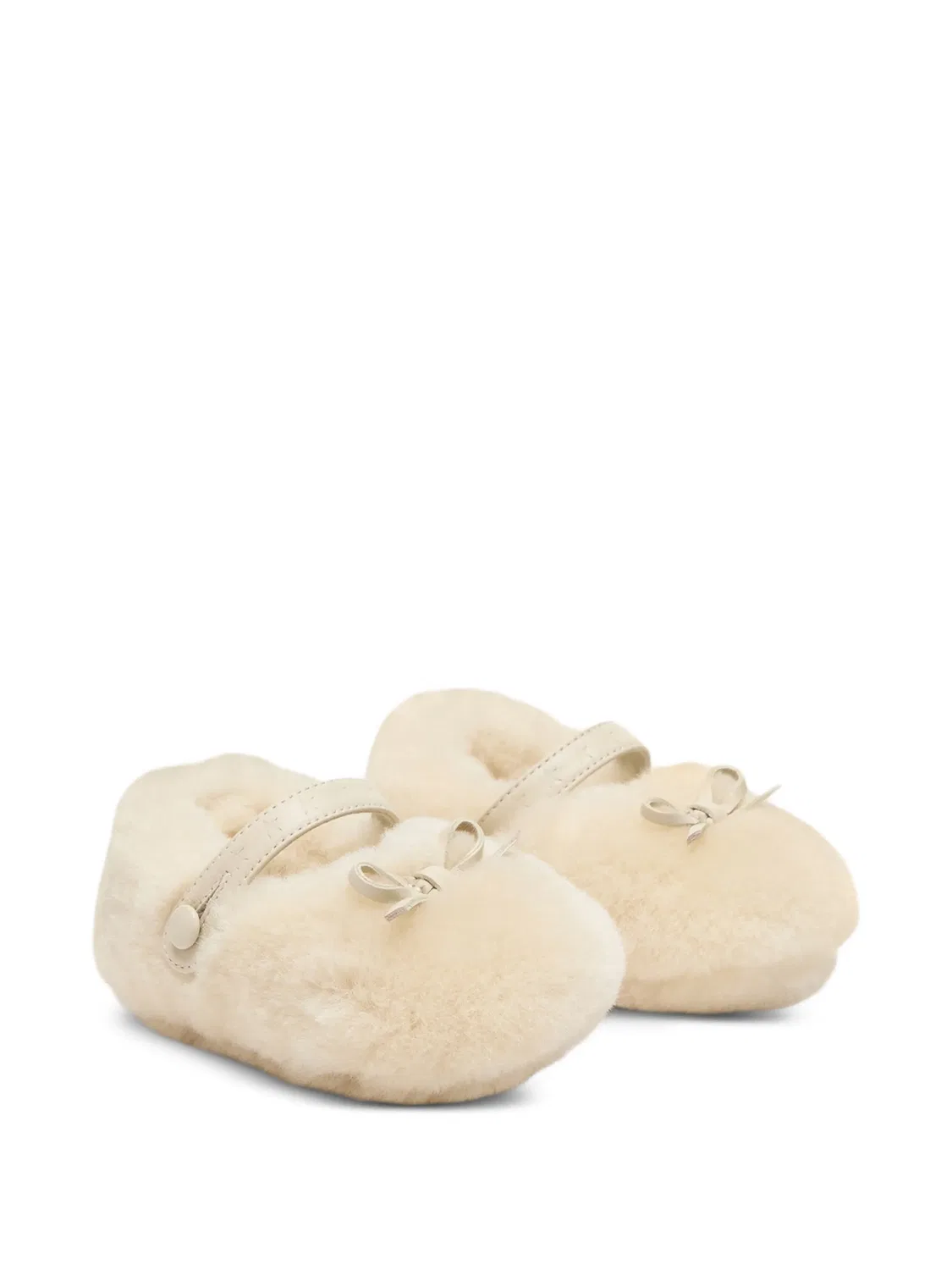 Балетки Sofi из овчины Golden Goose Kids, нейтральные цвета
