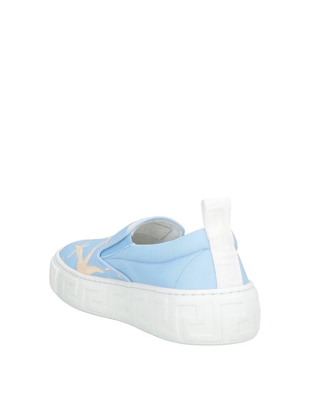 Детские кроссовки для девочек slip-on с логотипом Versace Young, светло-голубой — фото 3