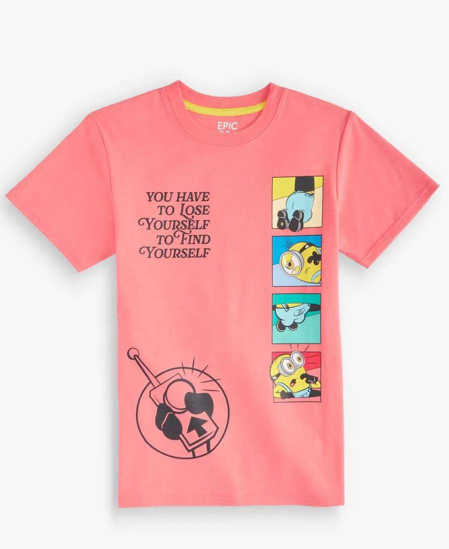 Футболка с коротким рукавом с принтом Minions Epic Threads, Porcelain Rose