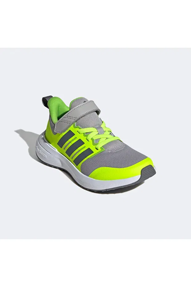 Детские кроссовки для девочек с принтом Fortarun 2.0 cloudfoam elastic lace top strap shoes Adidas, Gray — фото 2