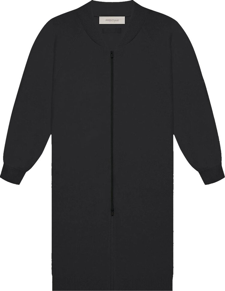 Кардиган Fear of God Essentials Long Cardigan 'Iron', черный — фото 2