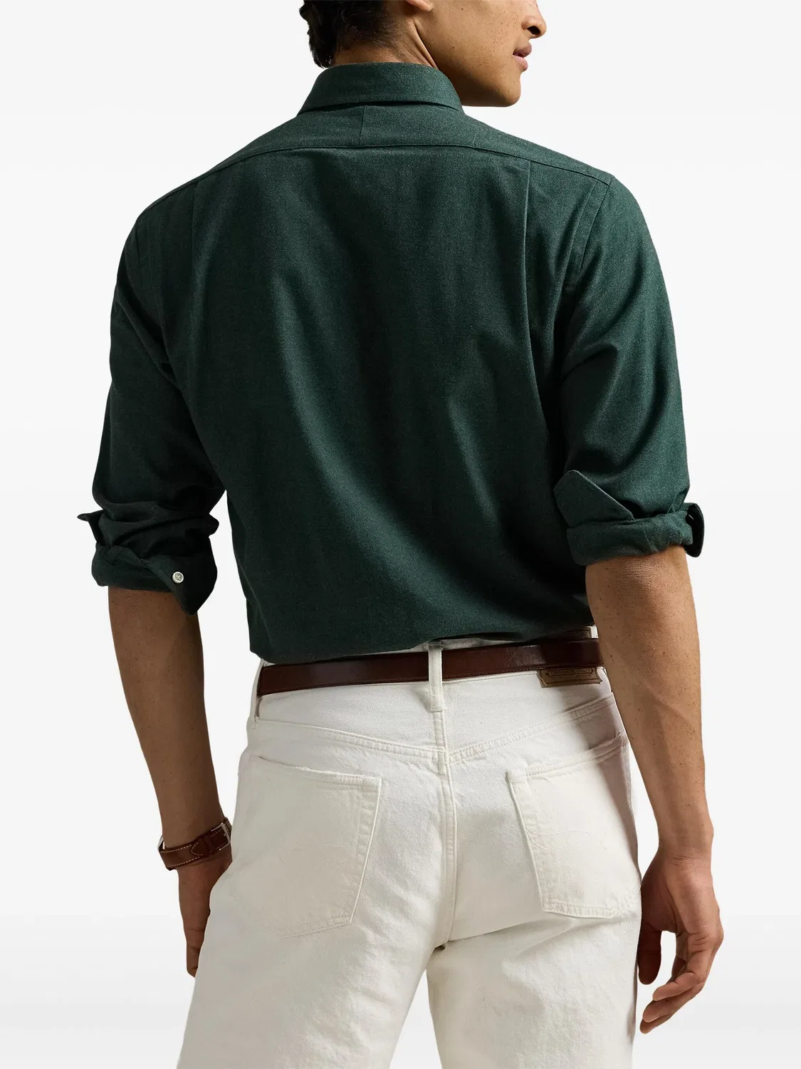 Рубашка с длинными рукавами зеленая Polo Ralph Lauren, зеленый — фото 4