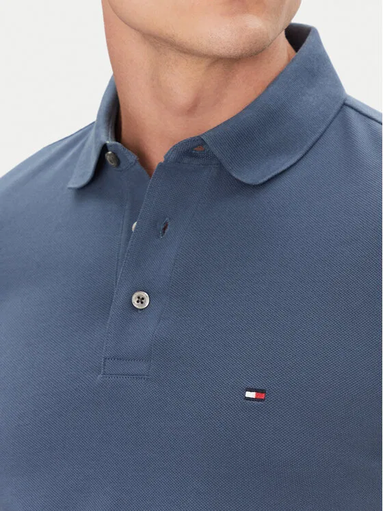 Поло slim fit Tommy Hilfiger, синий — фото 4