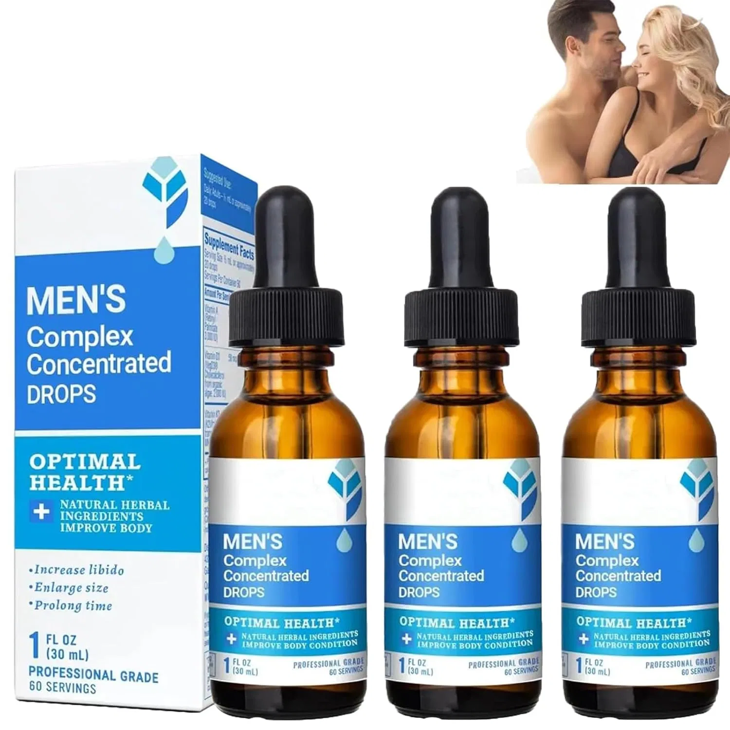 Концентрированные капли для мужчин, 3 шт, 30 мл Generic