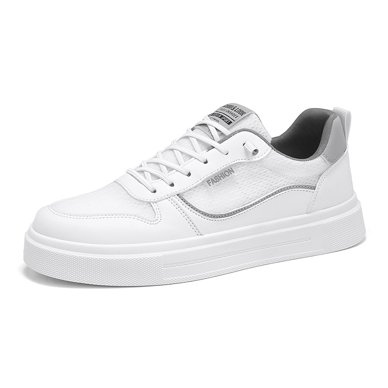 

SHOUBA Мужские низкие скейтерские кеды белые, цвет White