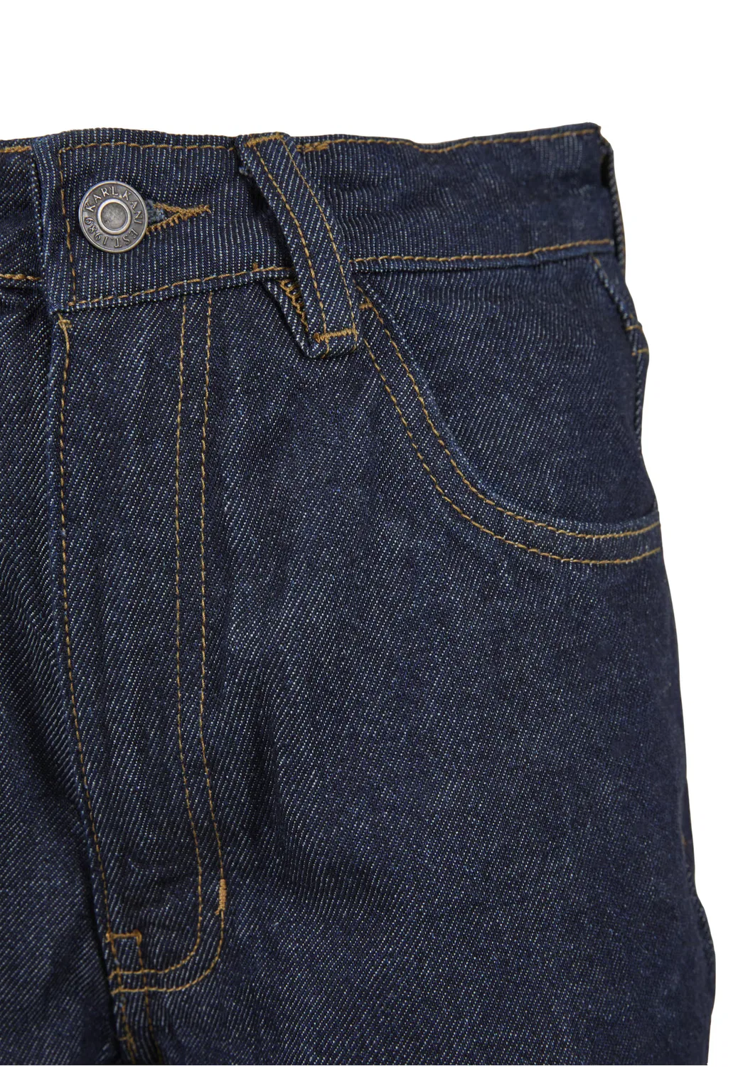 Джинсы-шорты Karl Kani Regular Jeans темно-синего цвета — фото 3