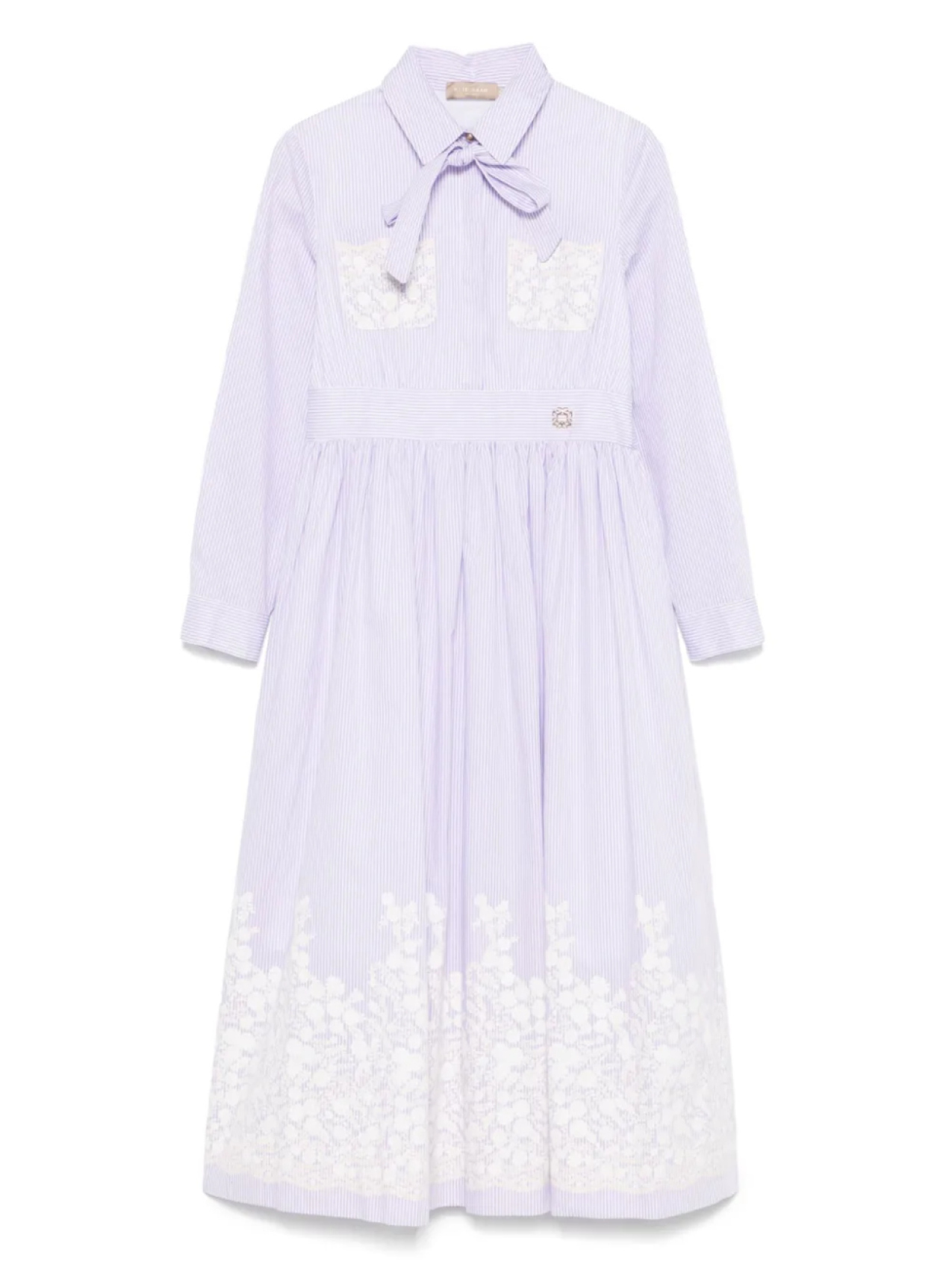 

Платье в полоску с принтом ELIE SAAB JUNIOR, фиолетовый
