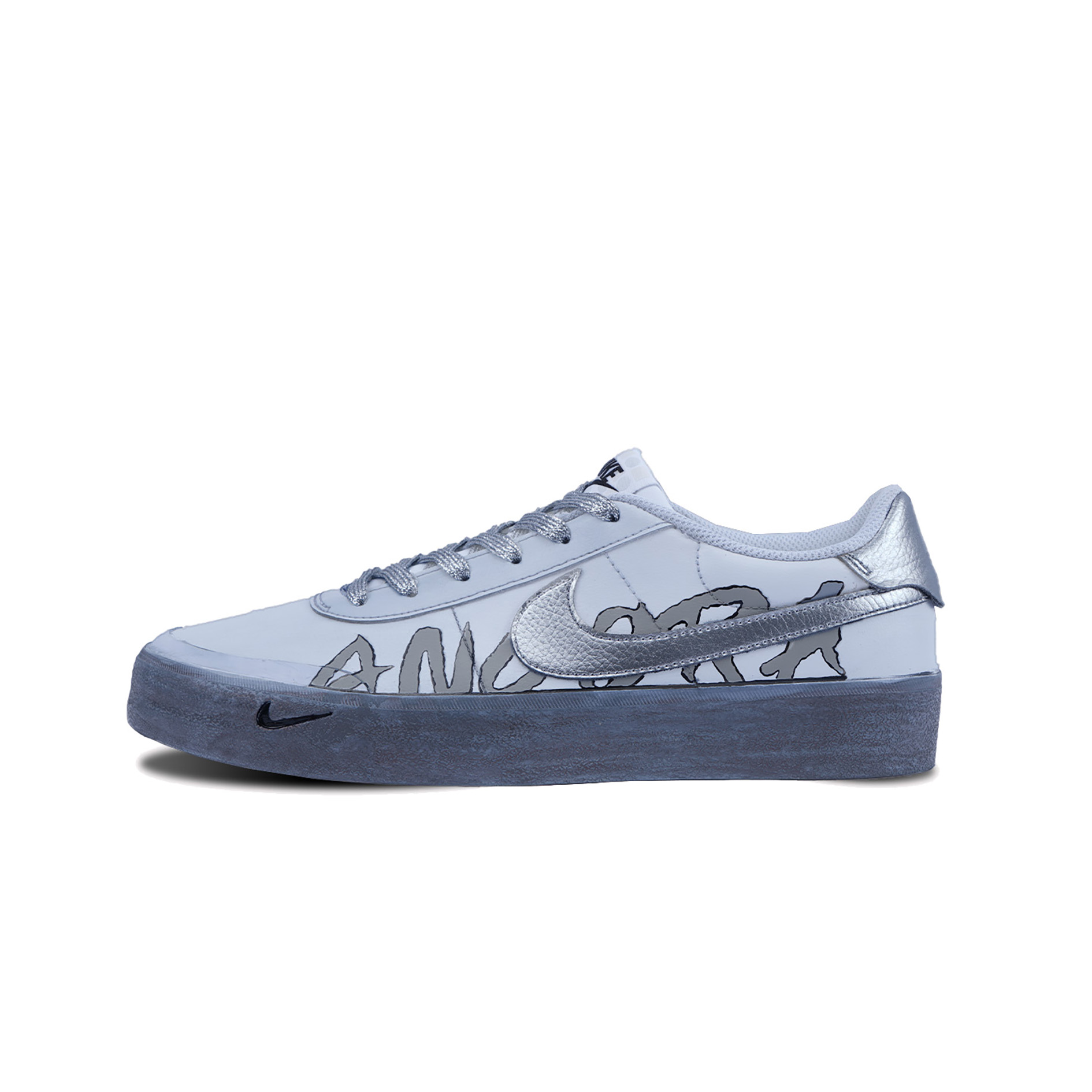 

Nike Серебряные крылья с граффити, устойчивые к истиранию, низкие кроссовки для скейтбординга men's