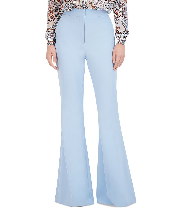 

Тканые брюки с расклешенными штанинами BCBGMAXAZRIA, синий