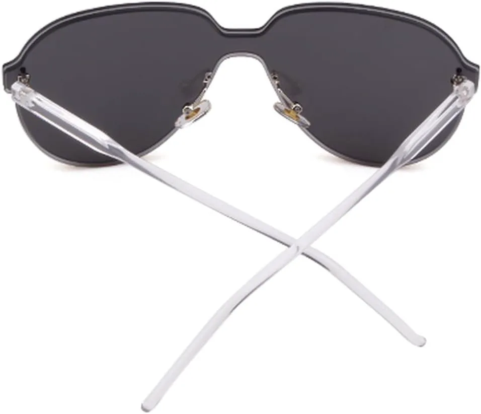 

Винтажные цельные солнцезащитные очки большого размера в стиле ретро, ​​без оправы, для путешествий и вождения, защита от УФ-излучения UV400, для лета HVTVTLA, C8