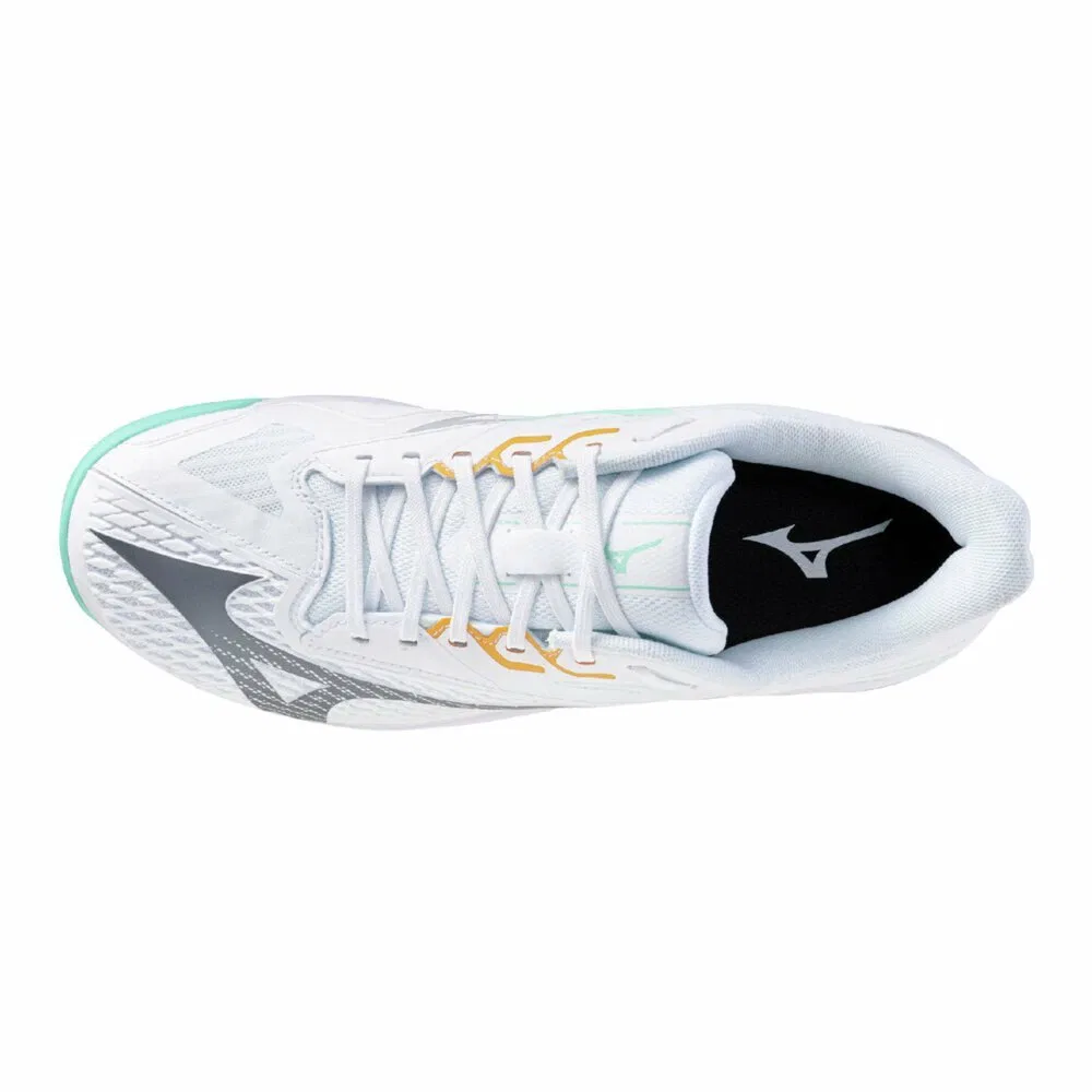 Кроссовки для тенниса «WAVE EXCEED 6 OC» от Mizuno, White X Green — фото 4
