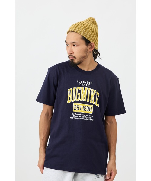 

Футболка с коротким рукавом, принт "BIG MIKE HANDWRITING COLLEGE", темно-синий