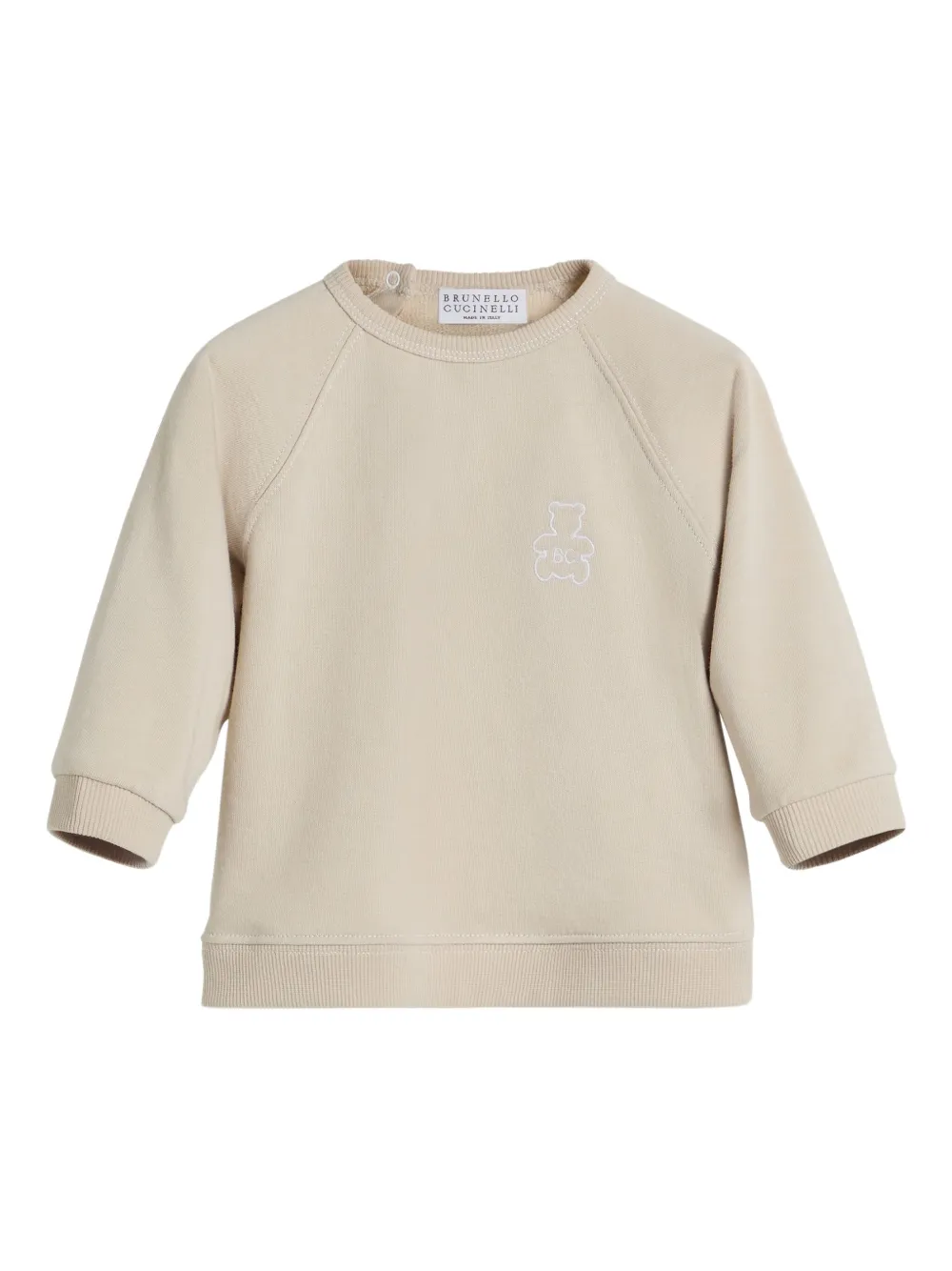 

Толстовка Baby Bernie Brunello Cucinelli Kids, нейтральный