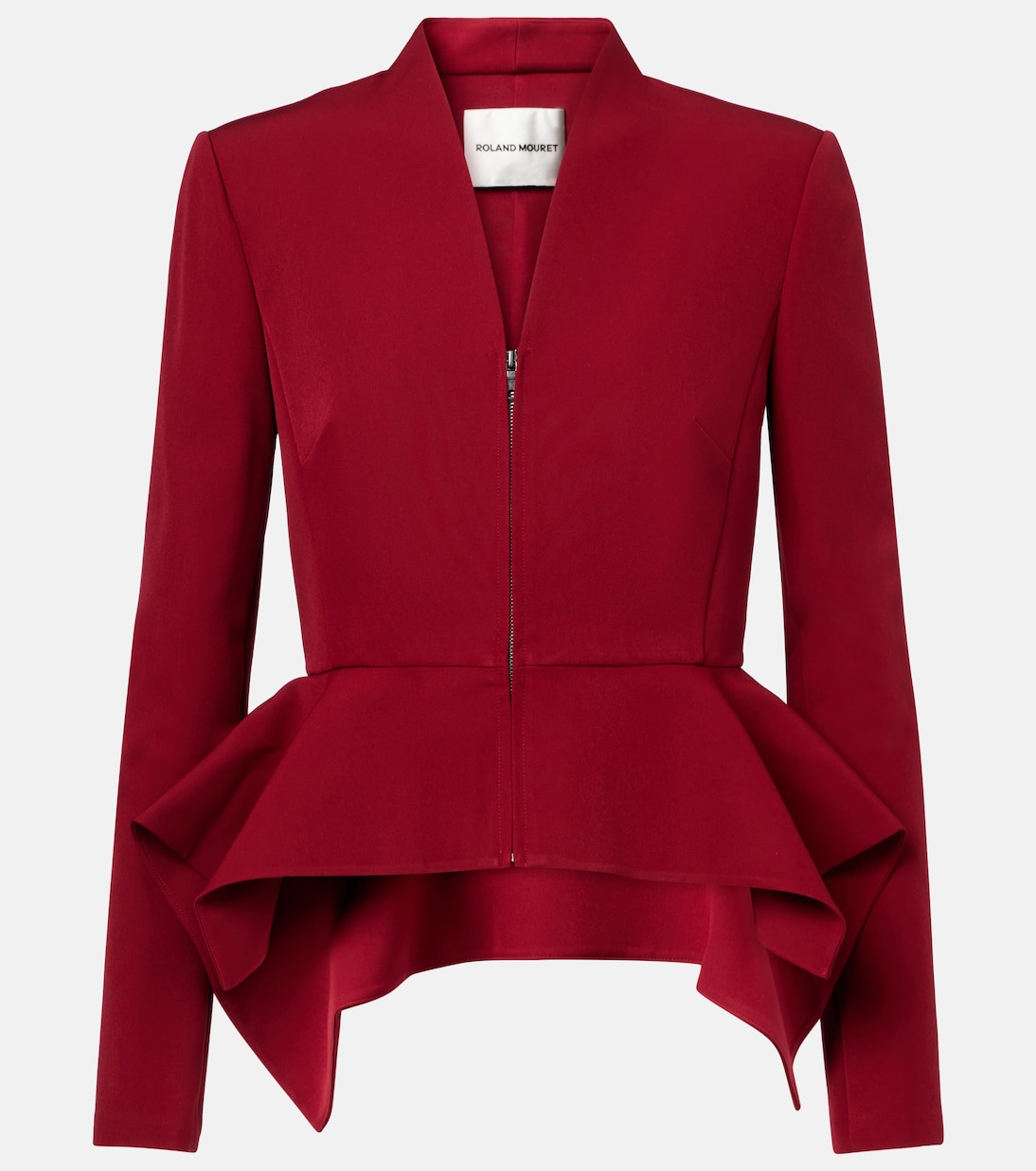 

Жакет с баской из букле Roland Mouret, Dark Red