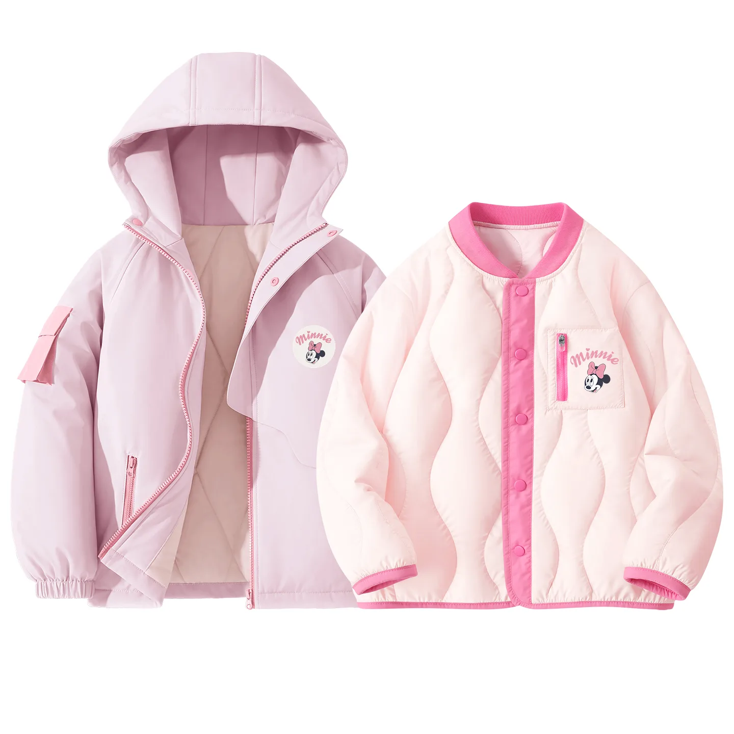 Детский спортивный комплект Casual Sportswear из 2 предметов Disney, [Thickened and Fleece-Lined]Dini Round Hook-and-Loop K Soft Purple+Silicone Eye-Lifting K Purple — фото 3