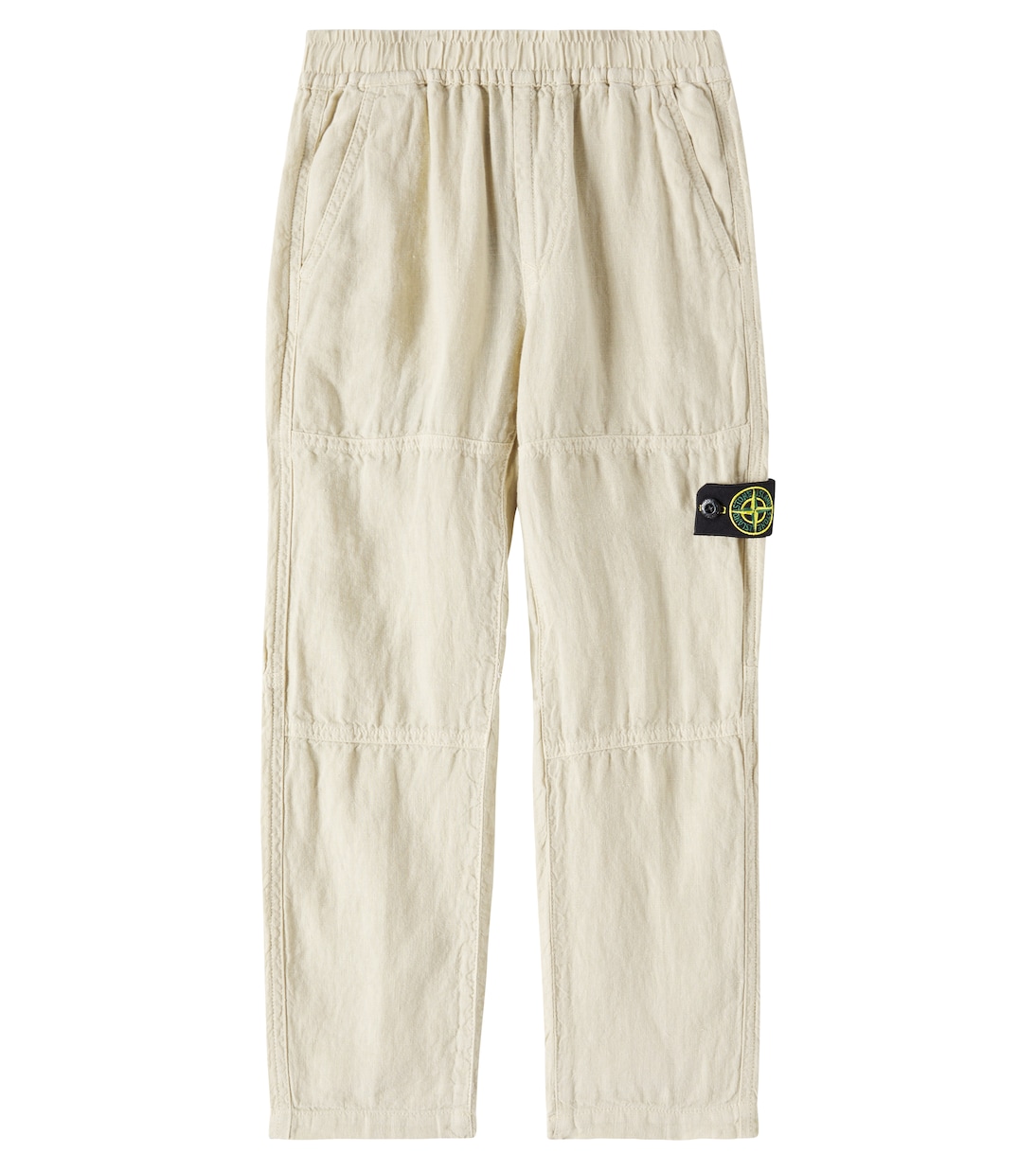 

Льняные брюки Compass Stone Island Junior, песочный
