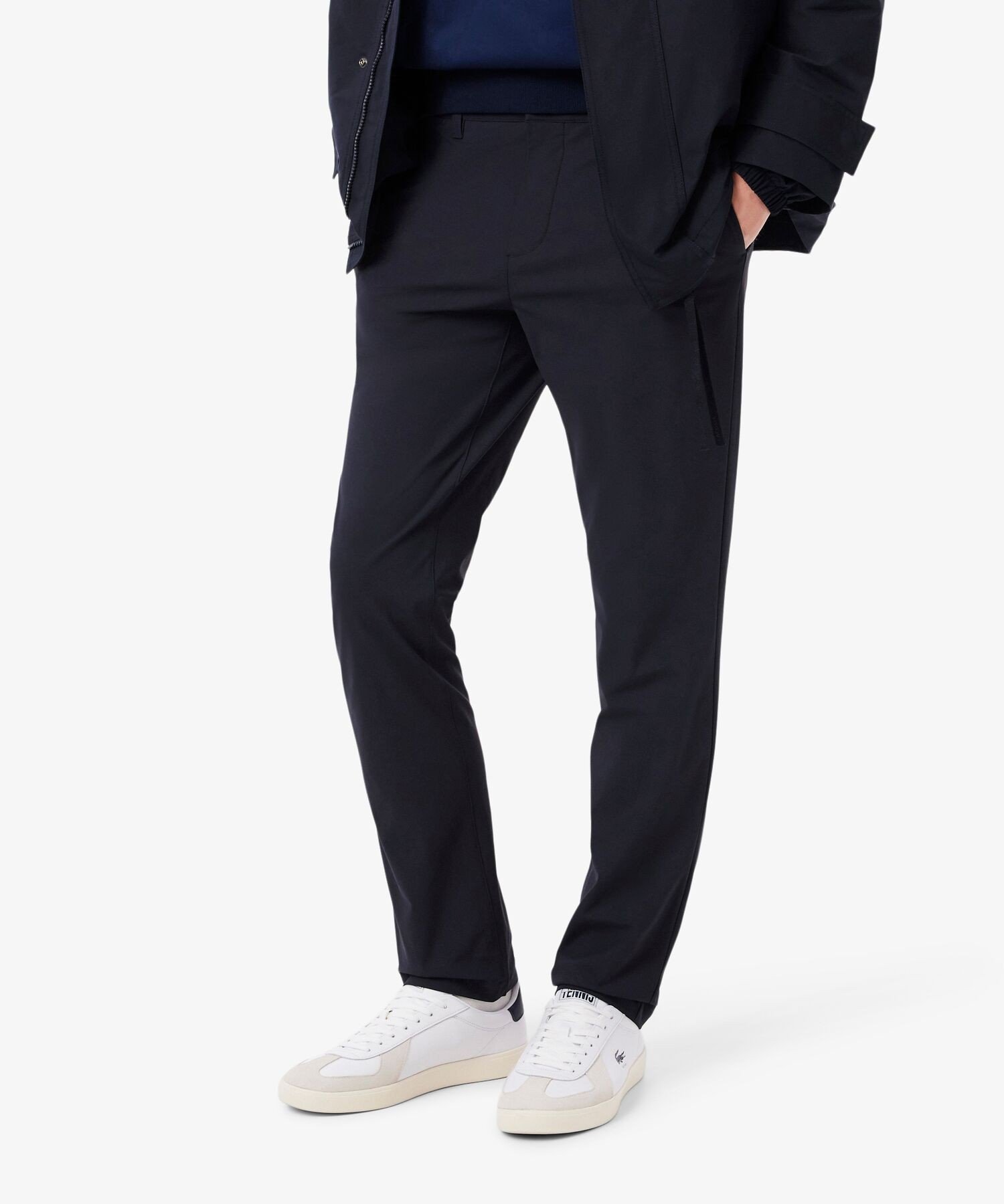 Узкие эластичные брюки-чиносы LACOSTE, Dark Navy