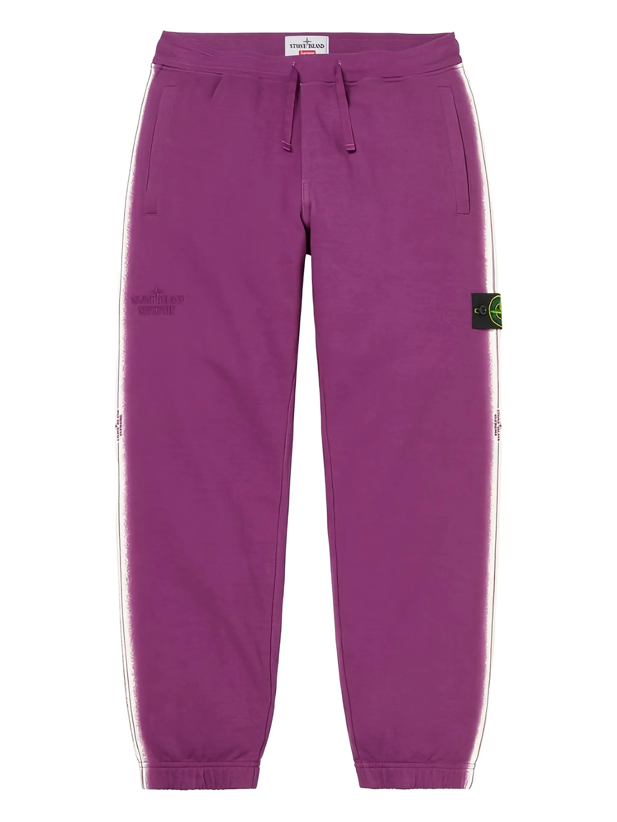 

Спортивные брюки в боковую полоску Stone Island Supreme, фиолетовый