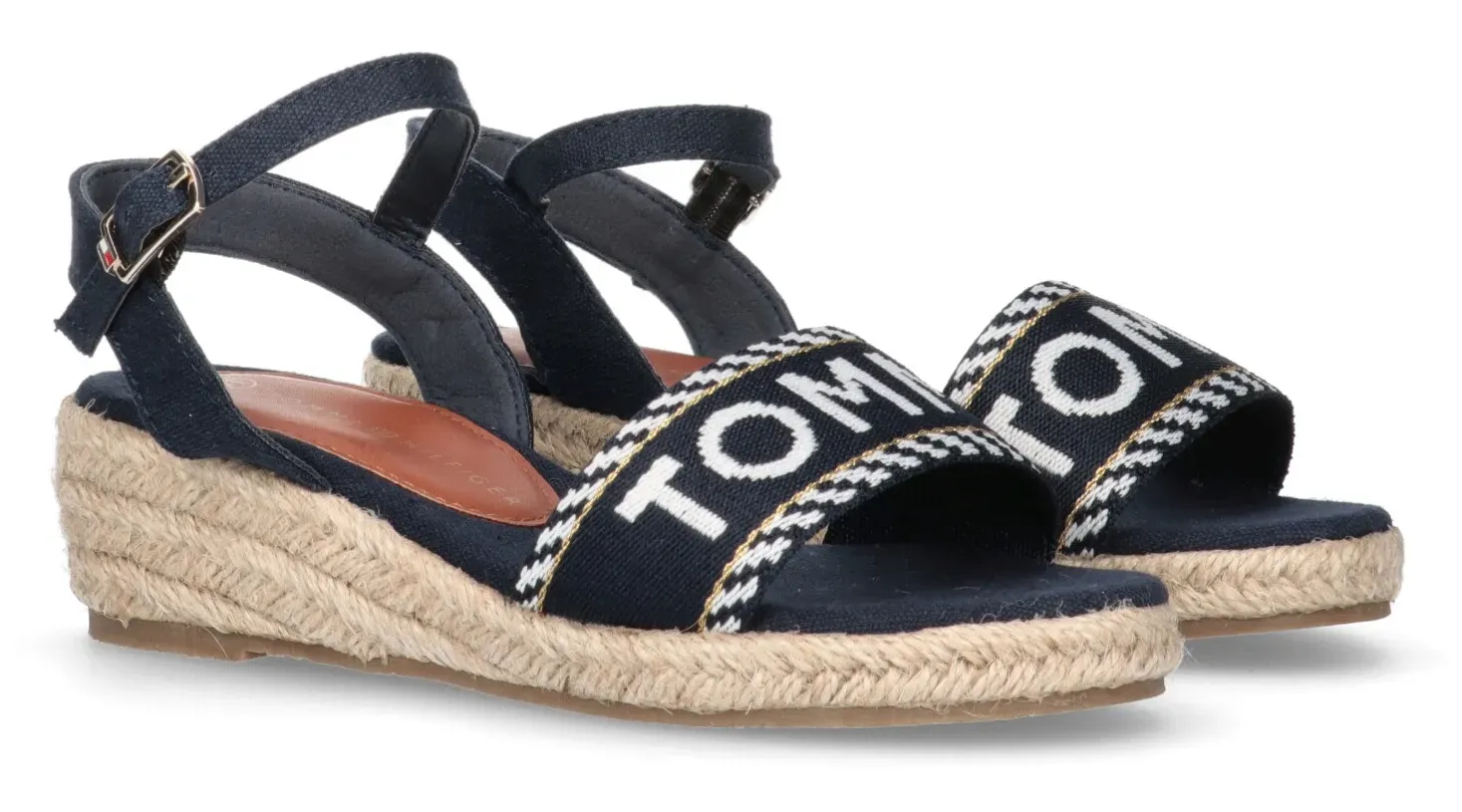 

Сандалии Tommy Hilfiger "ROPE WEDGE SANDAL", летняя обувь, босоножки, танкетка, на небольшой танкетке, синий