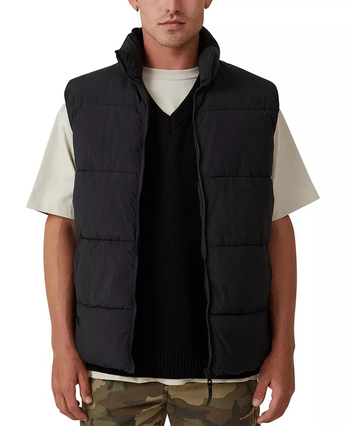 

Мужская утепленная жилетка Mother Puffer COTTON ON, черный