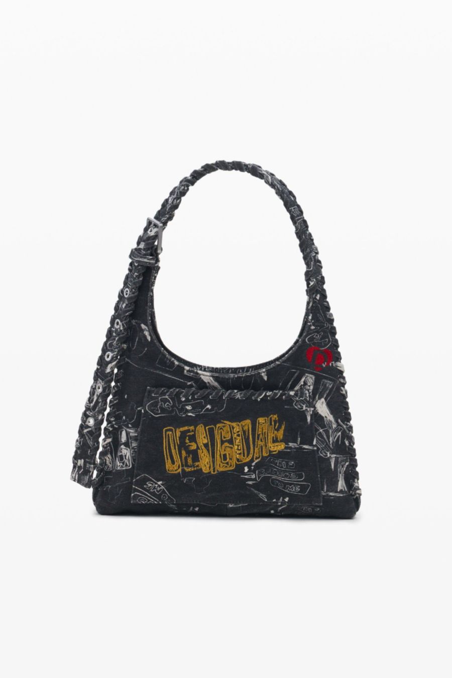 

Женская сумка среднего размера с надписью Desigual, Black