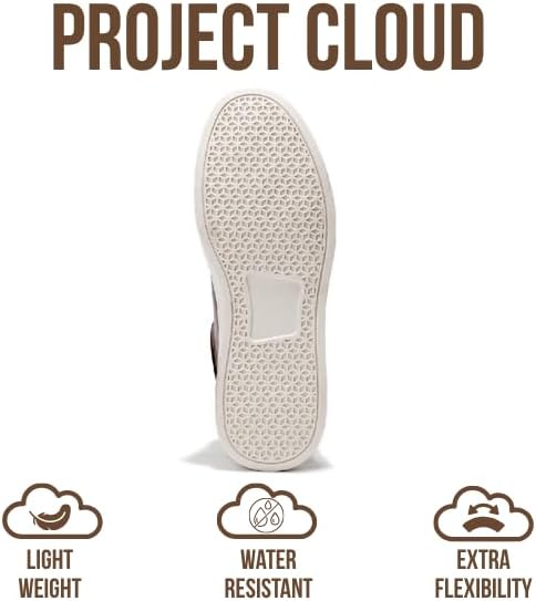 Мужские кроссовки Project Cloud - модные мужские туфли с эффектом памяти - легкие и нескользящие шнуровки - повседневные мужские кроссовки, идеальные для ношения в течение всего дня (Tilton), Cognac — фото 4