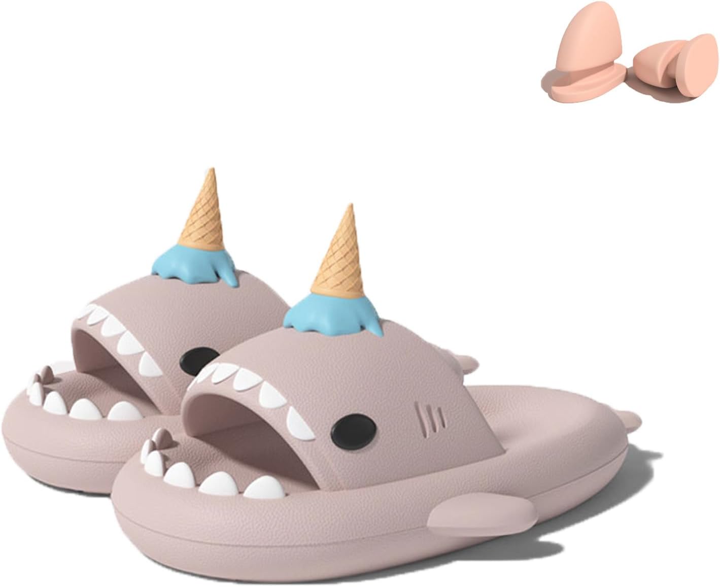 

Мягкие тапочки Zureto Ice Cream в виде акулы 3D-мультяшной акулы, тапочки с рисунками ветряной мельницы, кролика, свинки, разные стили, унисекс, розовый