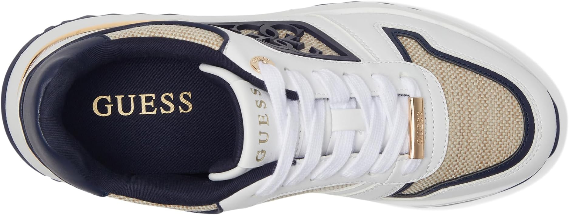 Кроссовки GUESS Koyaa, цвет White/Navy Multi — фото 2