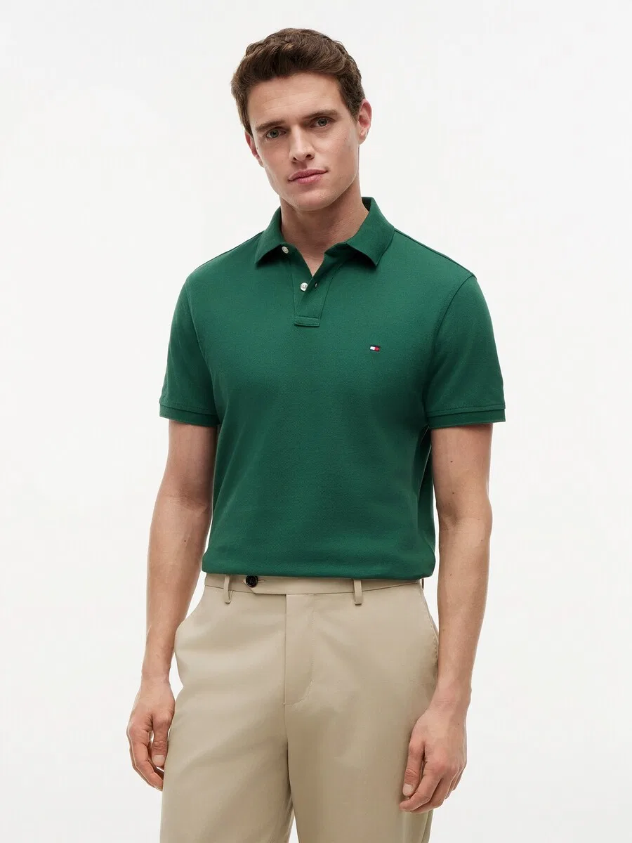 Рубашка TOMMY HILFIGER '1985 Regular Fit' цвета еловой хвои — фото 2