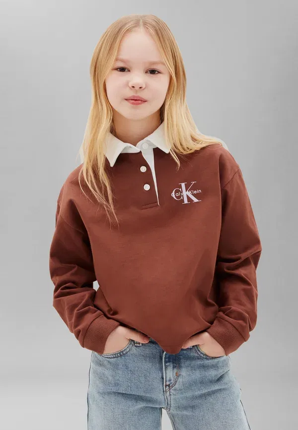 Мини-футболка для регби с длинными рукавами Calvin Klein Jeans