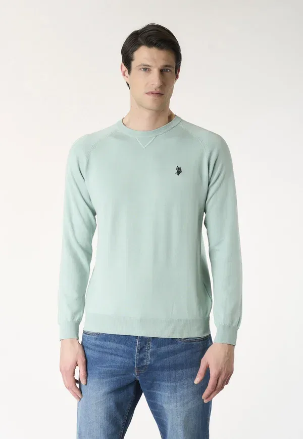 Свитшот хлопковый Sweatshirt U.S. Polo Assn., menta, мятный