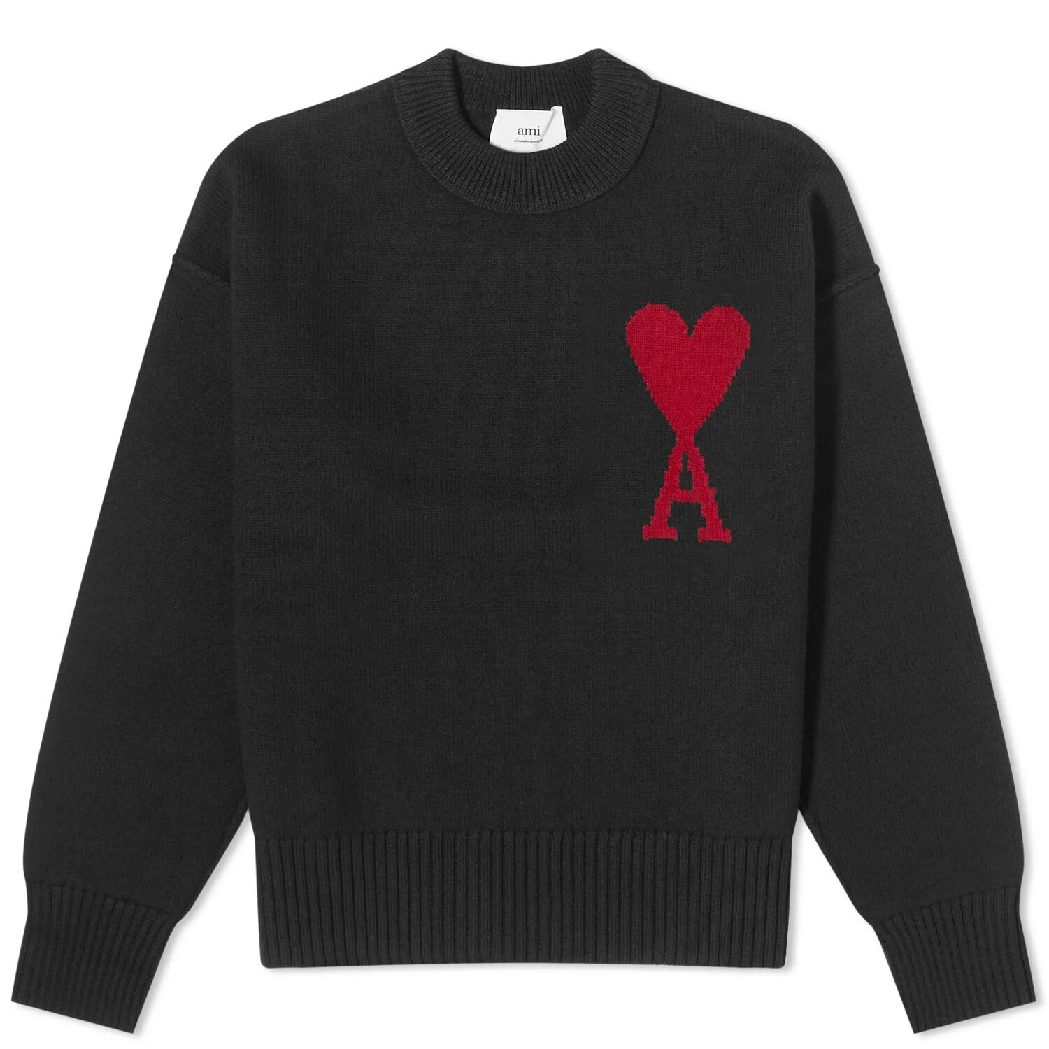 

Джемпер Ami Adc Large Crew Knit, черный